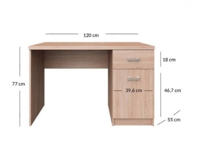 PC stůl Top mix 1D1S-120 sonoma