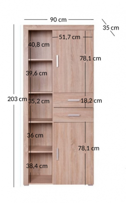 Regál Damis 2D2S