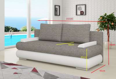 Pohovka Milo - eco kůže Soft 17/ eco kůže Soft 11