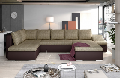 Rohová sedací souprava Giovanni - Berlin 3/ecokůže Soft 66