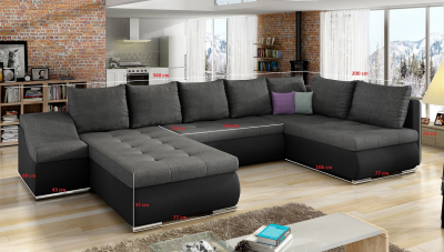 Rohová sedací souprava Giovanni - ecokůže Soft 11