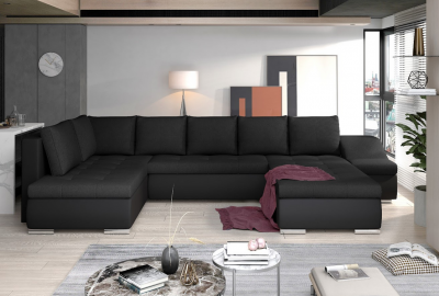 Rohová sedací souprava Giovanni - Sawana 14/ecokůže Soft 11