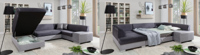 Rohová sedací souprava Havana - Sawana 14/ecokůže Soft 11
