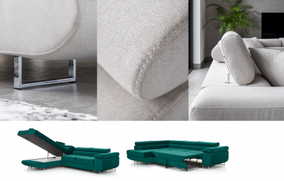 Rohová sedací souprava Anton - Jasmine 29/eco kůže Soft 33