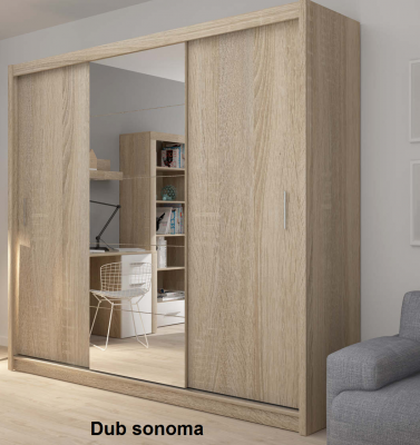 Skříň Fado 235 cm se zrcadlem