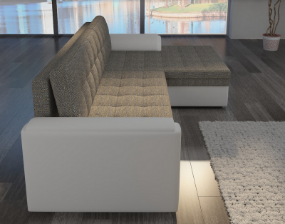 Rohová sedací souprava Conforti-Berlin 1/ eco kůže Soft 11 černá