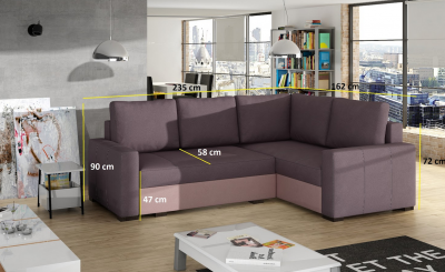 Rohová sedací souprava Corona-Inari 96/ eco kůže Soft 29