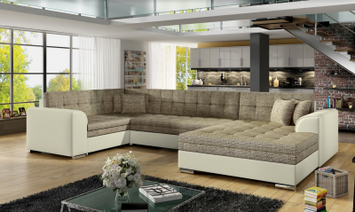 Rohová sedací souprava Damario-Berlin 3/eco kůže Soft 33