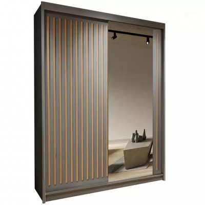 Skříň Royal se zrcadlem 150 cm šedá