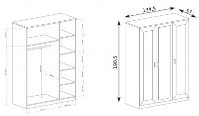 Skříň Tadeusz 3D T15