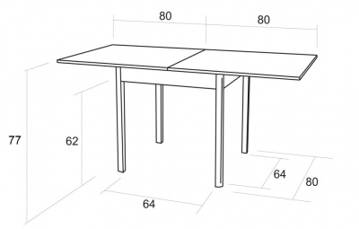 Stůl S104 Ludvík 80/160x80
