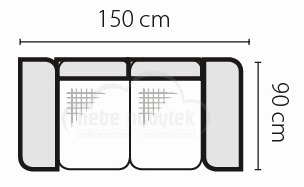 Pohovka Dubai 2 - dvojsed, bez rozkladu, bez úl.prostoru