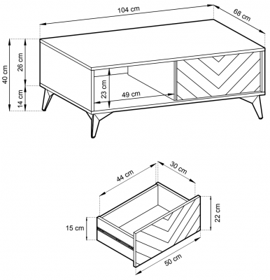 Konferenční stolek Diamond L104