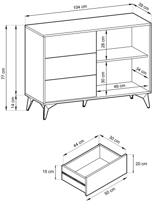 Komoda Diamond KSZ104