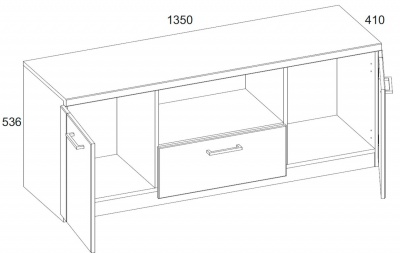 TV stolek 2D1S/135 Doorset