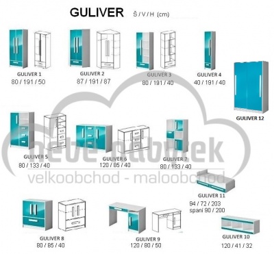 Regál 80 Guliver 3